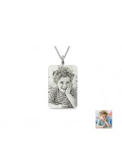 Personalized Rectangle Photo Necklace